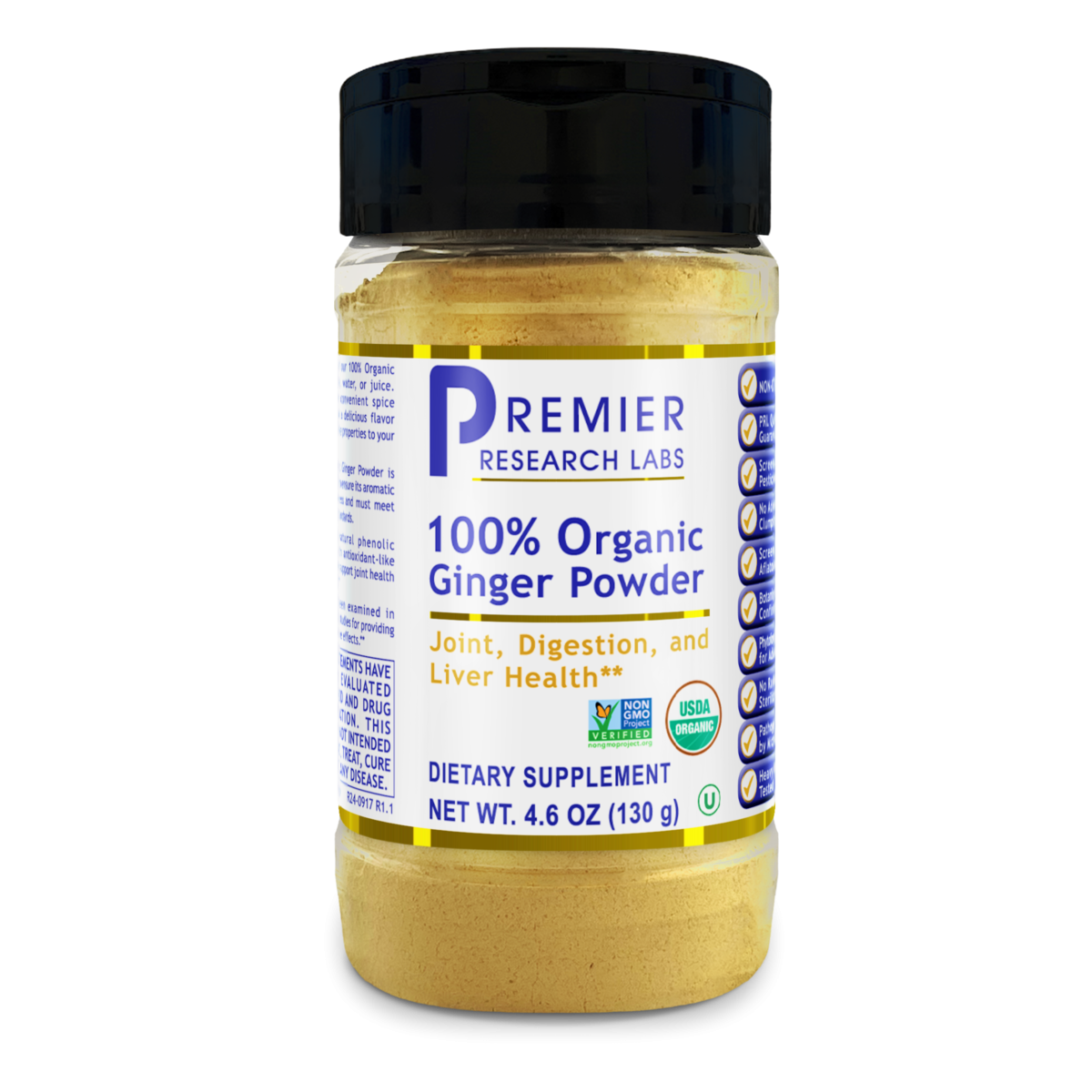 Premier Research Labs - 100% Organic Ginger Powder