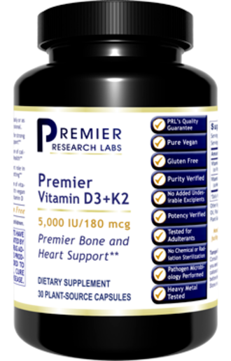 Premier Vitamin D3+K2 30 Capsules