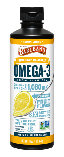 Seriously Delicious Omega-3 Fish Oil Lemon Creme 16 oz