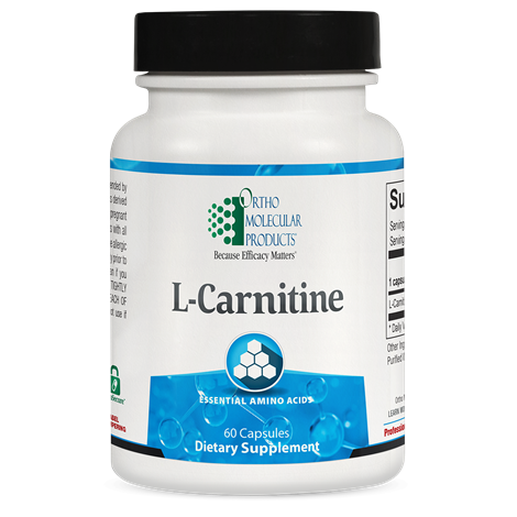 Ortho Molecular L-Carnitine supplement — supports energy production & fat metabolism