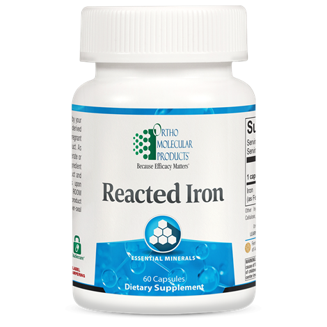 ORTHOMOLECULAR Reacted Iron Capsules- Supports Oxygen Transport and Energy Production