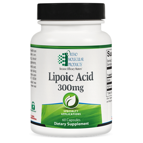 Ortho Molecular Lipoic Acid 300 mg supplement — supports antioxidant & metabolic health