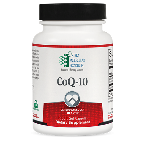 Ortho Molecular CoQ-10 supplement — supports cellular energy & heart health