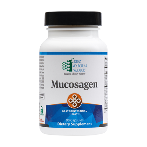 Ortho Molecular MucosaGen supplement — formulated to help maintain healthy mucosal lining and digestive comfort
