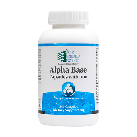 ORTHOMOLECULAR Alpha Base Capsules with Iron- Helps Protect Against Stress-Induced Nutrient Depletion