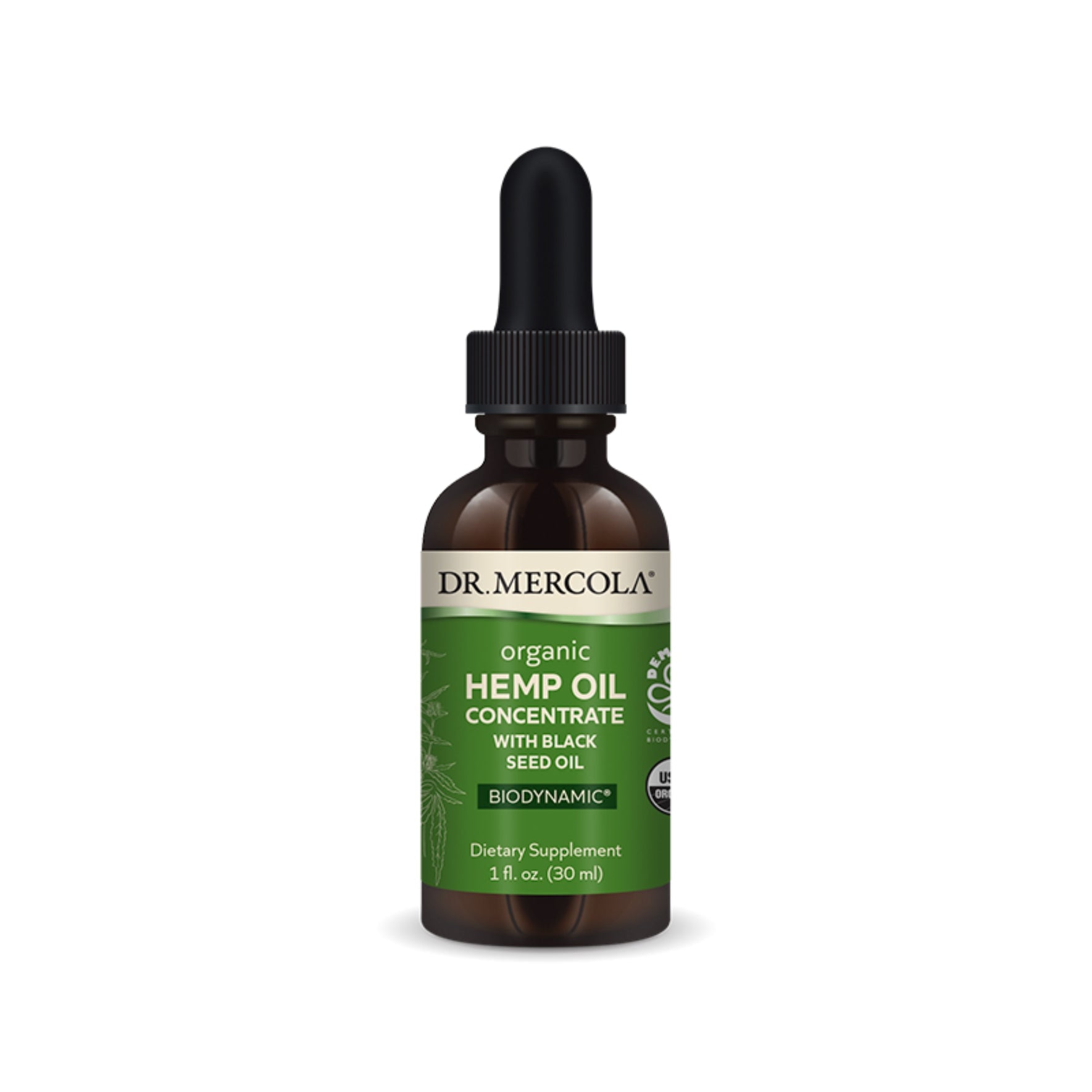 Dr. Mercola Biodynamic® Organic Hemp Oil Concentrate 1 Fl. Oz