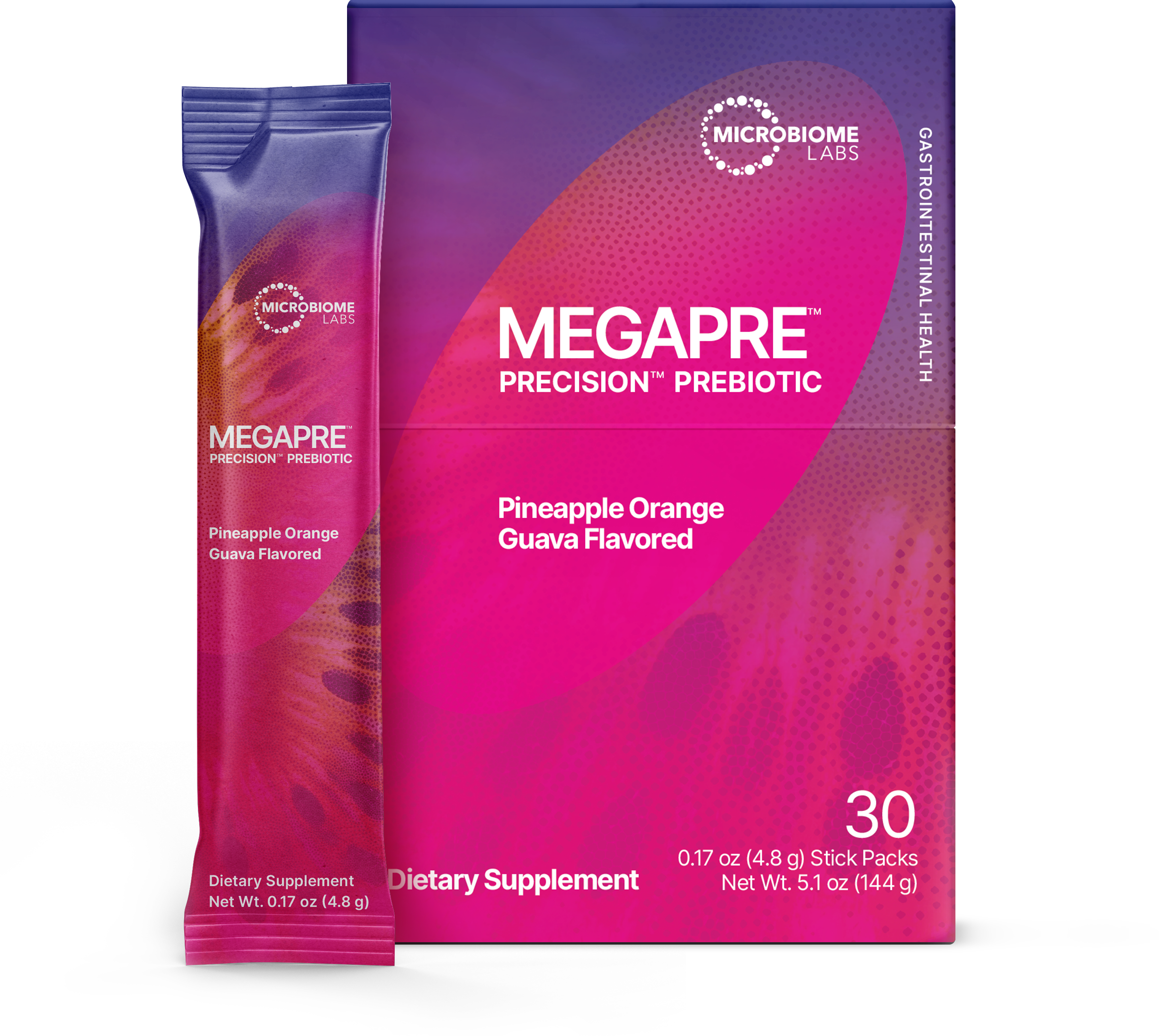 Microbiome Labs MegaPre prebiotic stick packs — digestive health support