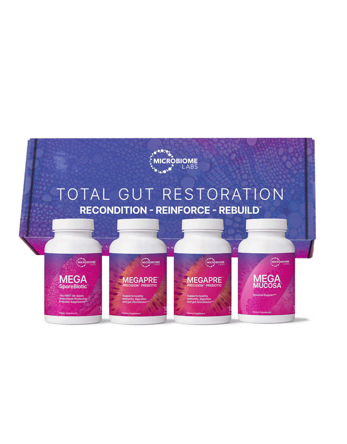 Microbiome Labs Total Gut Restoration Kit 1 capsules — foundational gut support