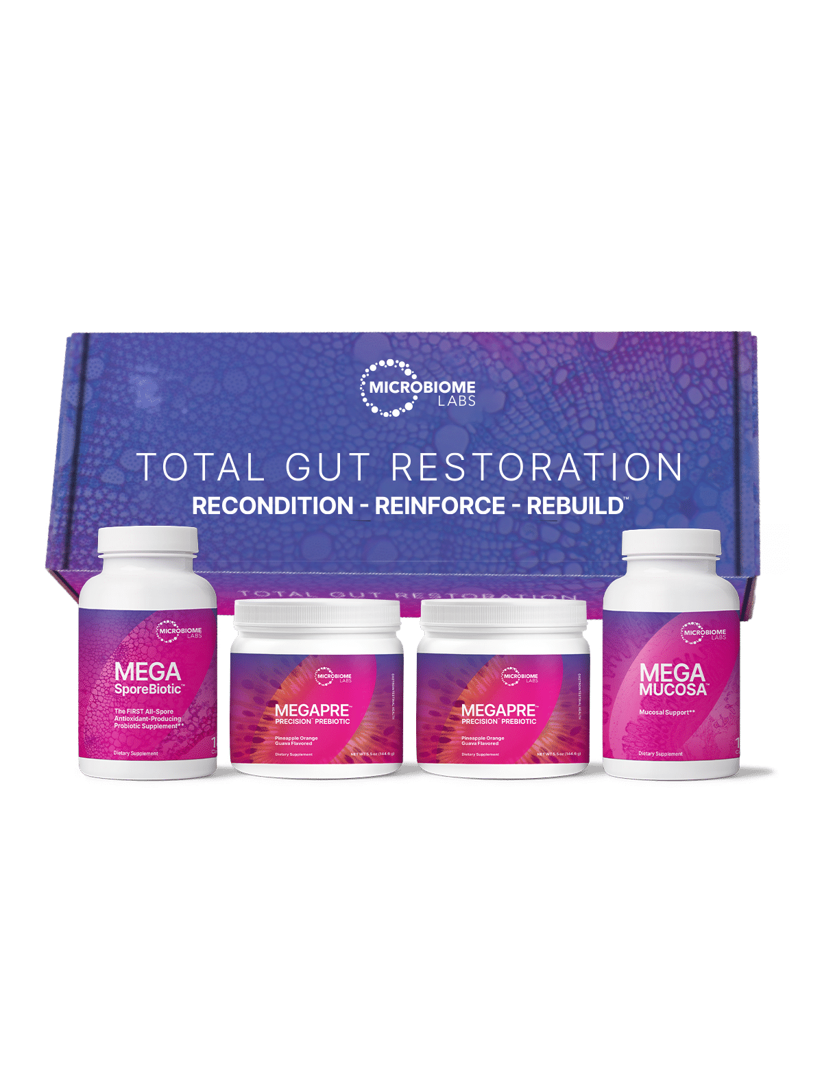 MICROBIOME LABS Total Gut Restoration Kit 4 (MP Powder MM Caps)