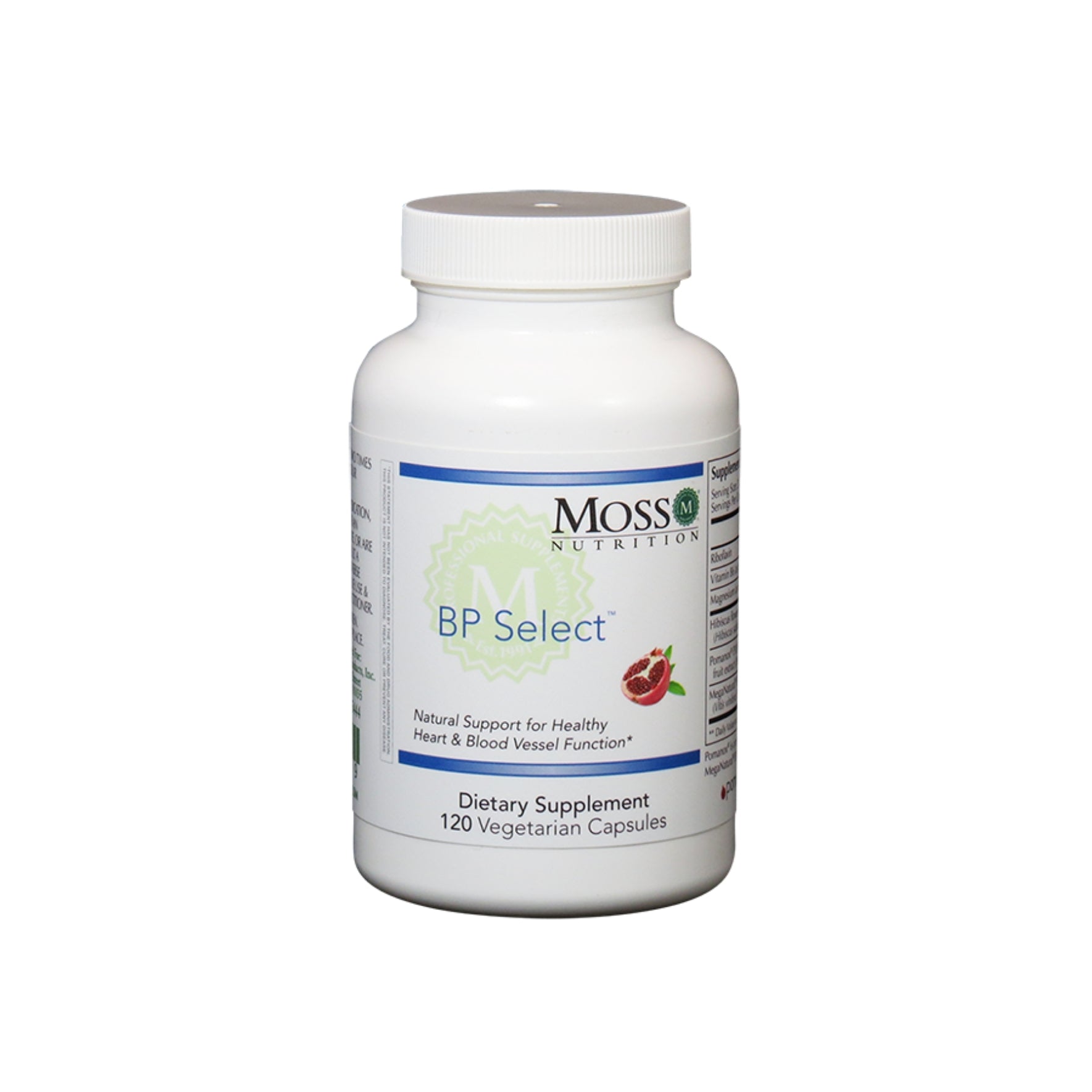 Moss Nutrition BP Select blood pressure support supplement