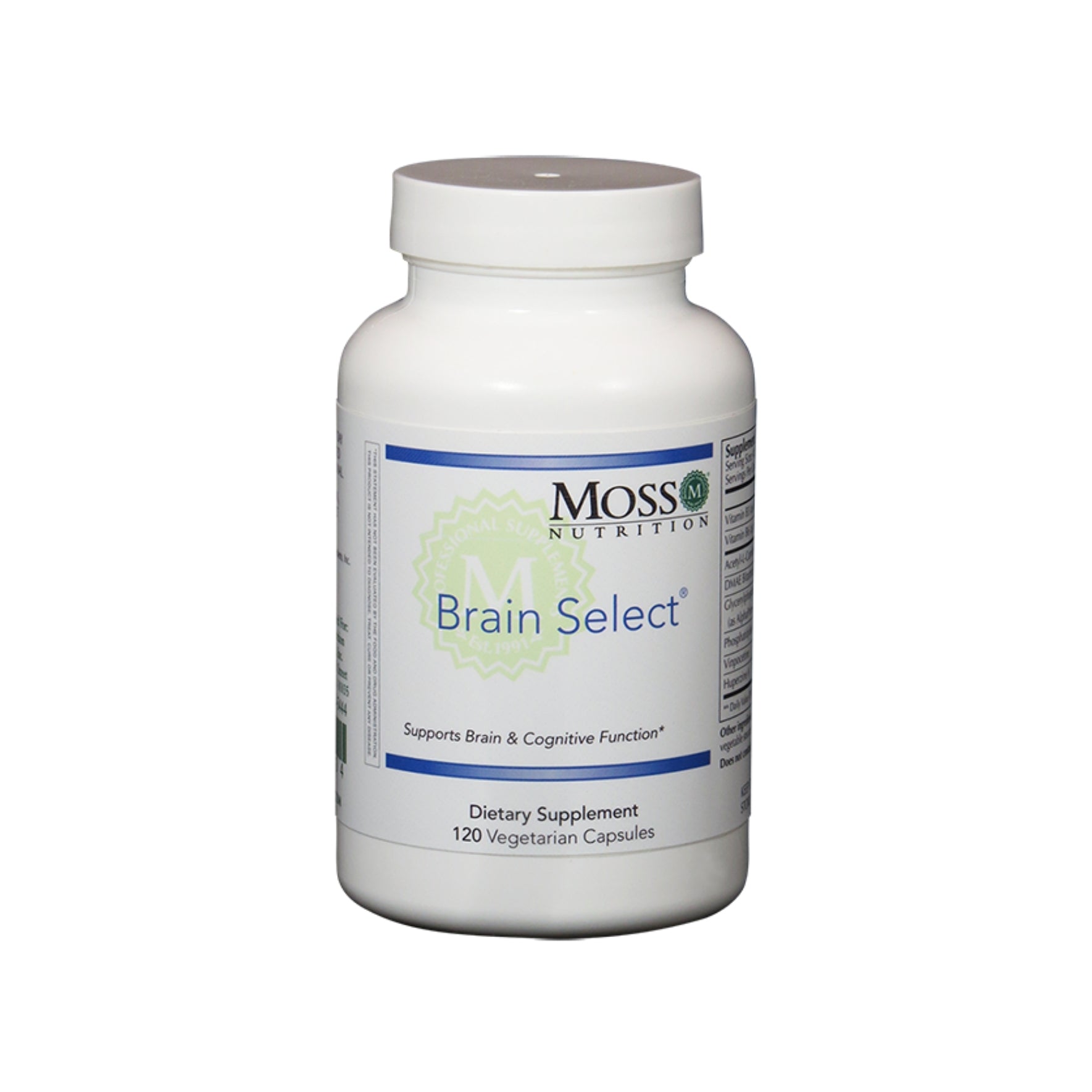Moss Nutrition Brain Select cognitive support supplement