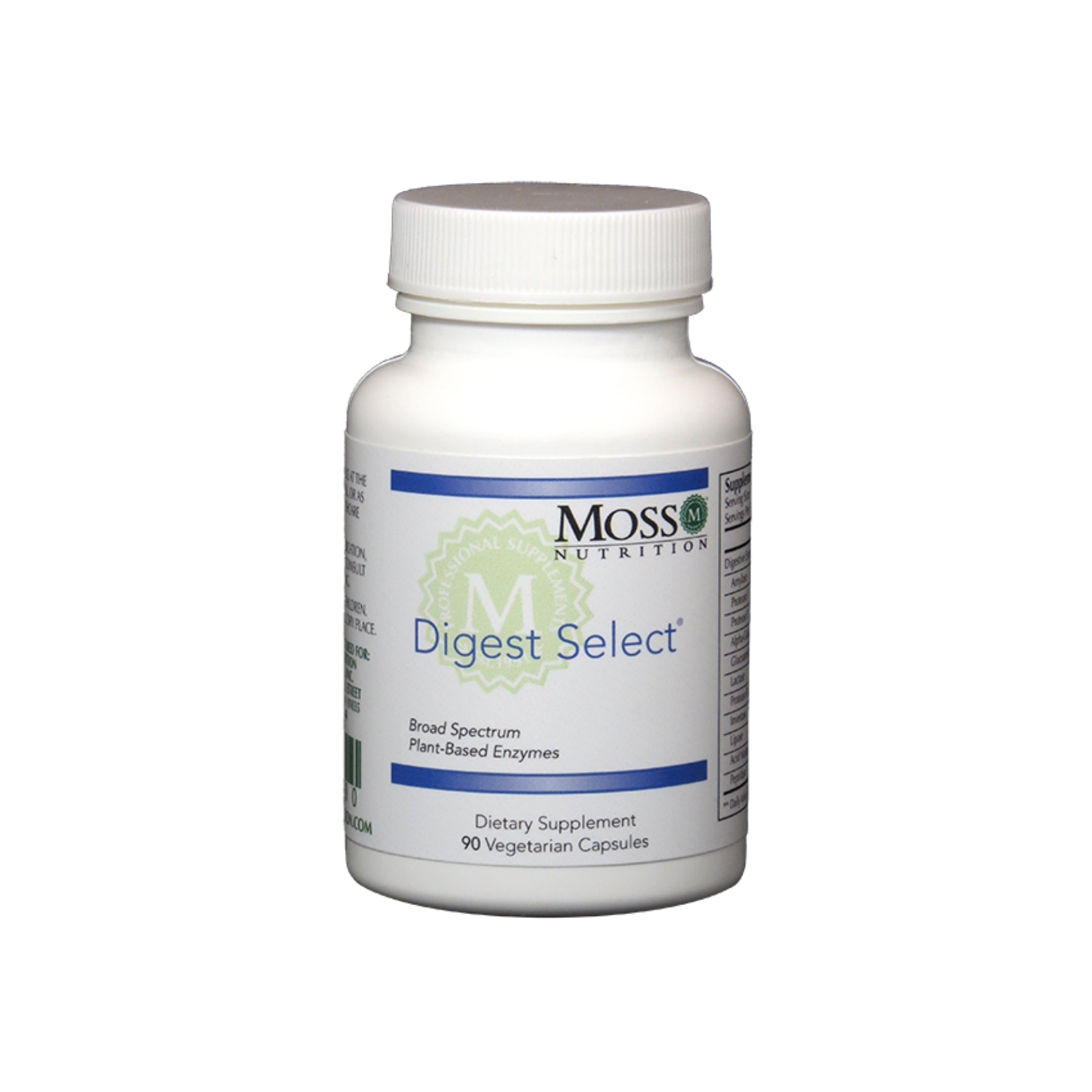 Moss Nutrition Digest Select digestive enzyme supplement