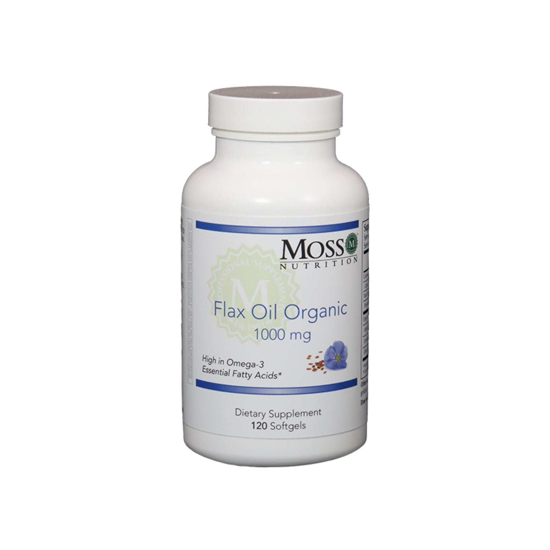 Moss Nutrition Flax Oil Organic omega fatty acid supplement