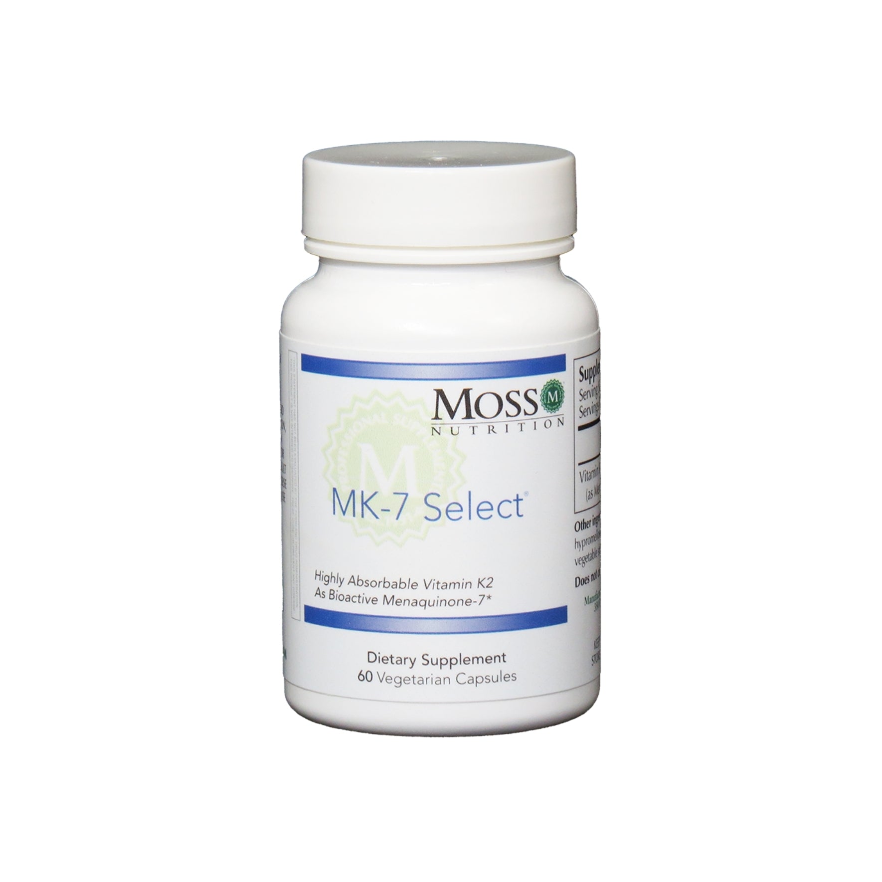Moss Nutrition MK-7 Select vitamin K2 supplement