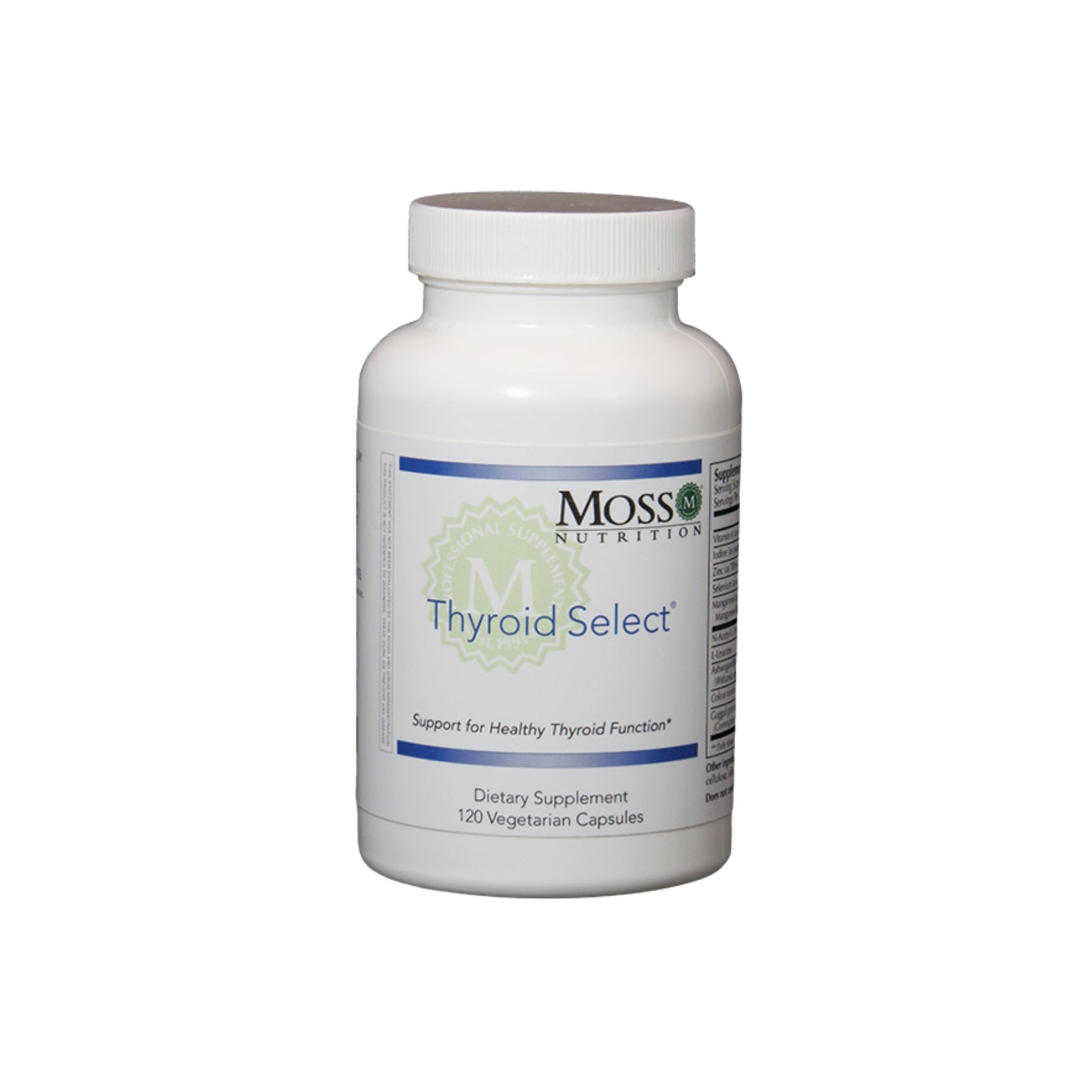 Moss Nutrition Thyroid Select thyroid support supplement