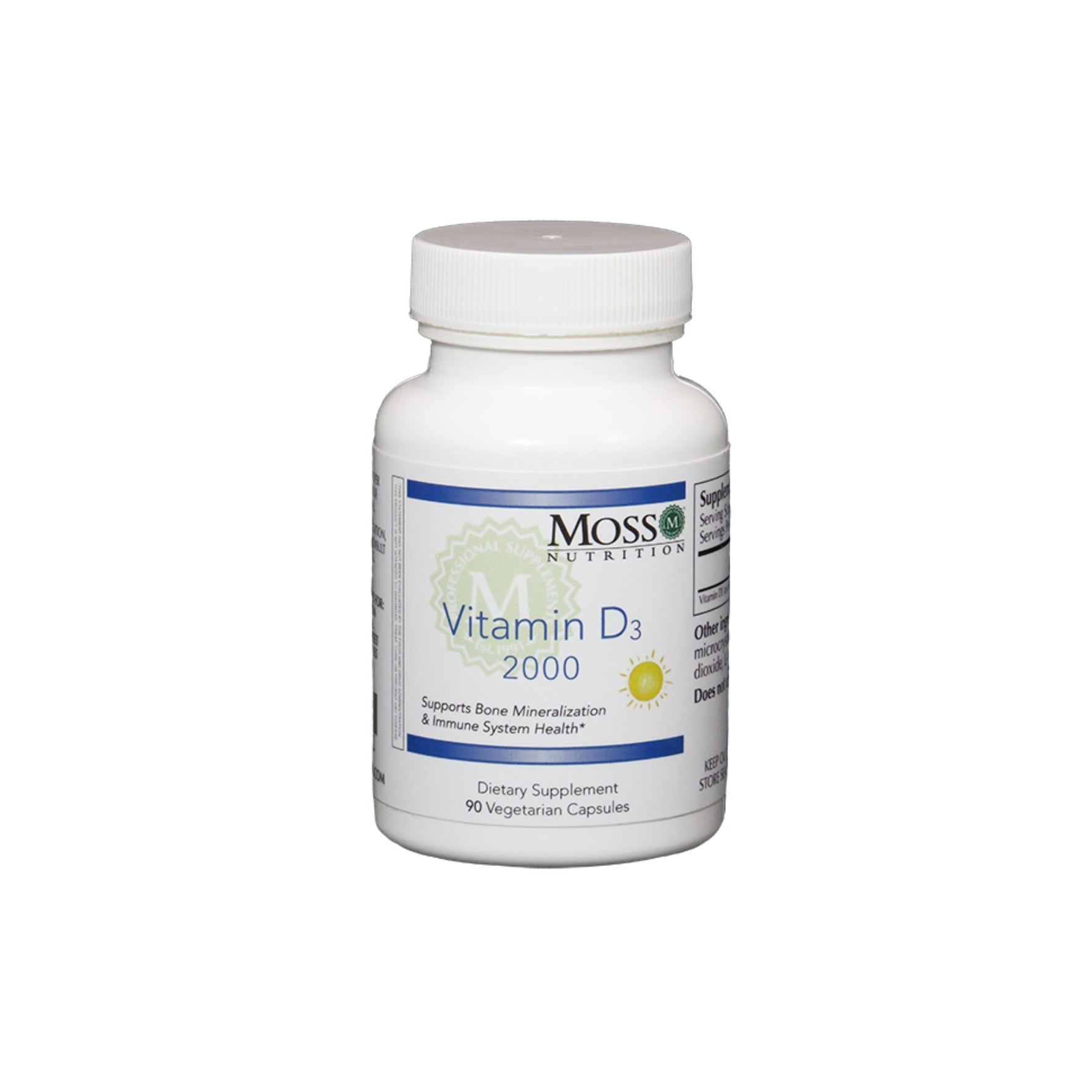 Moss Nutrition Vitamin D3 2000 IU daily vitamin D supplement