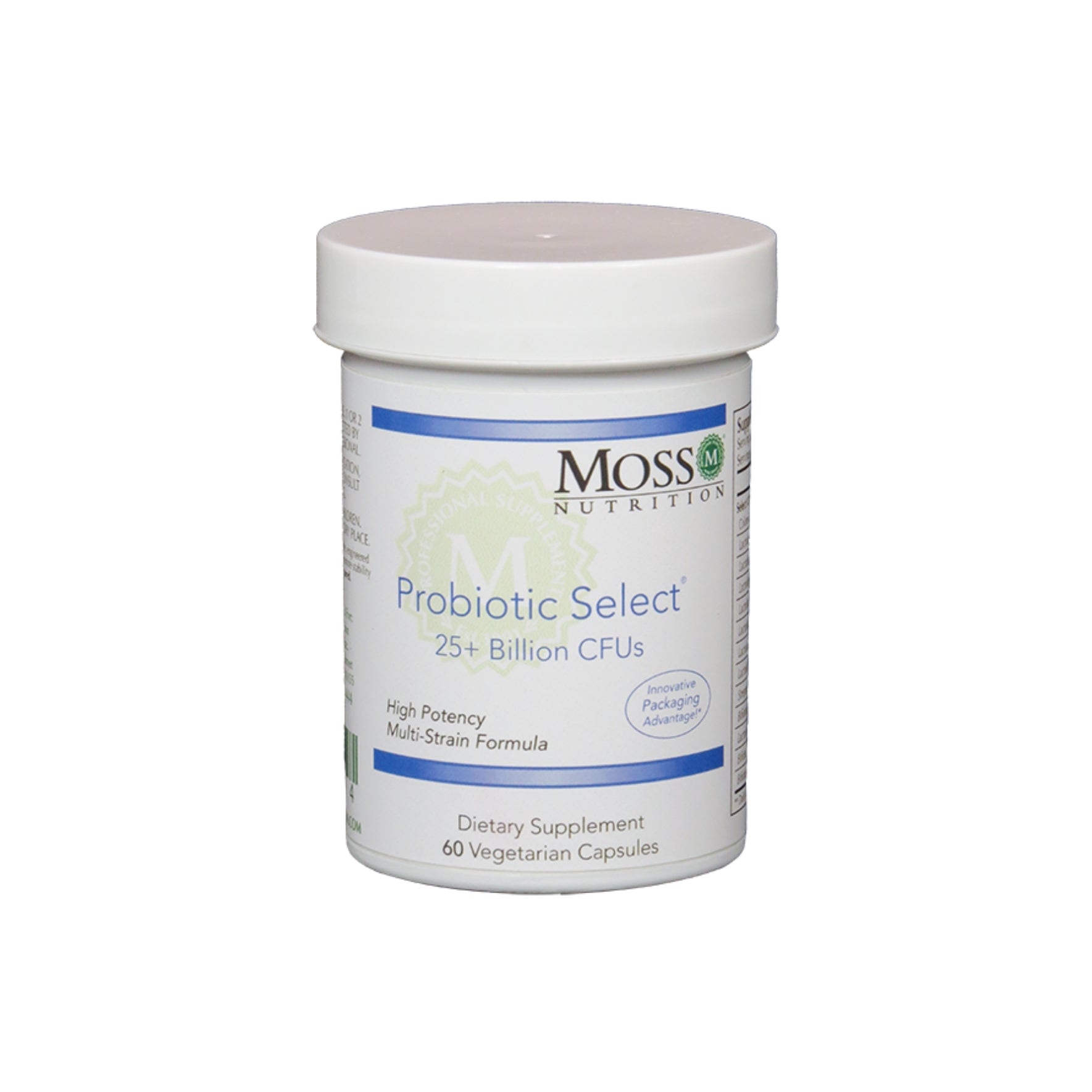 Moss Nutrition Probiotic Select 25B probiotic supplement