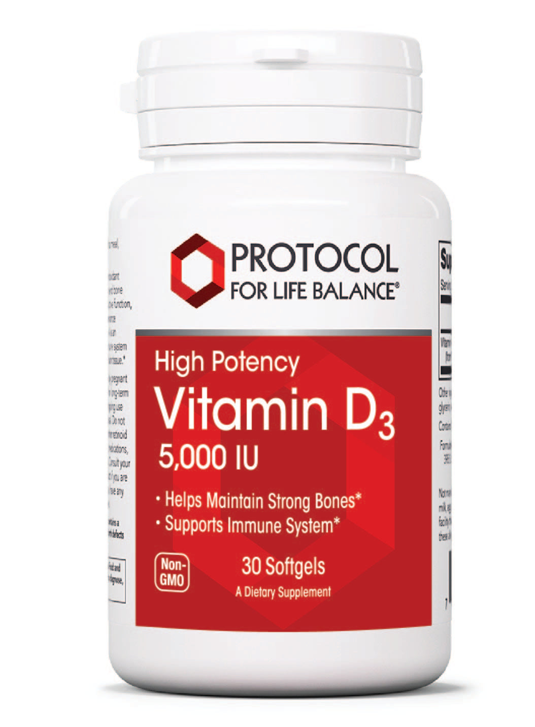 PROTOCOL FOR LIFE Vitamin D3 5,000 IU NEW SIZE!