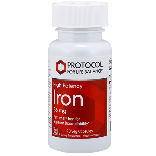 PROTOCOL FOR LIFE Iron Bisglycinate 36 mg-High Potency