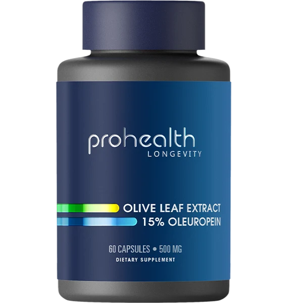 ProHealth Olive Leaf Extract - 15% Oleuropein - 500 mg, 60 capsules