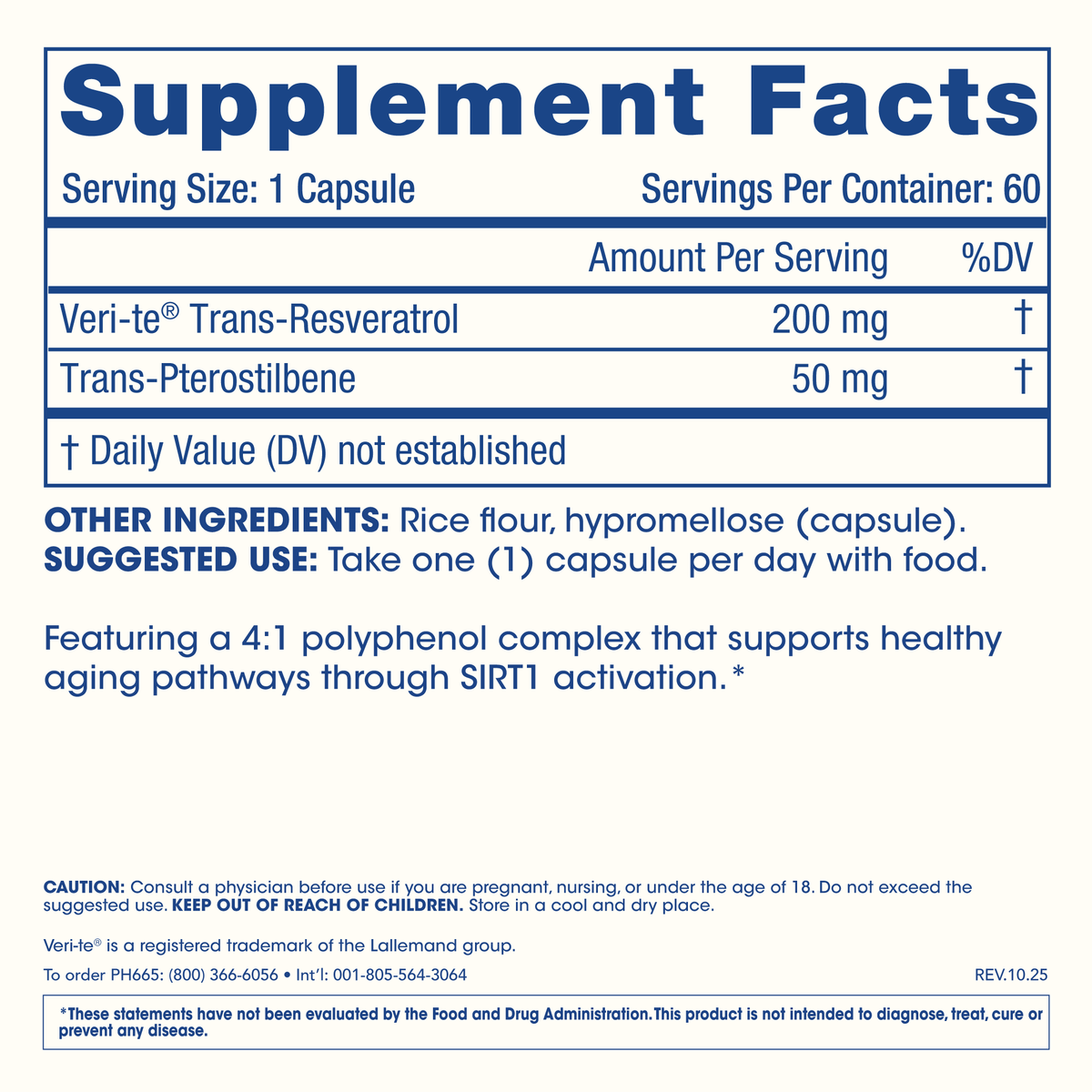 ProHealth Sirtuin 1 Activator - 60 capsules