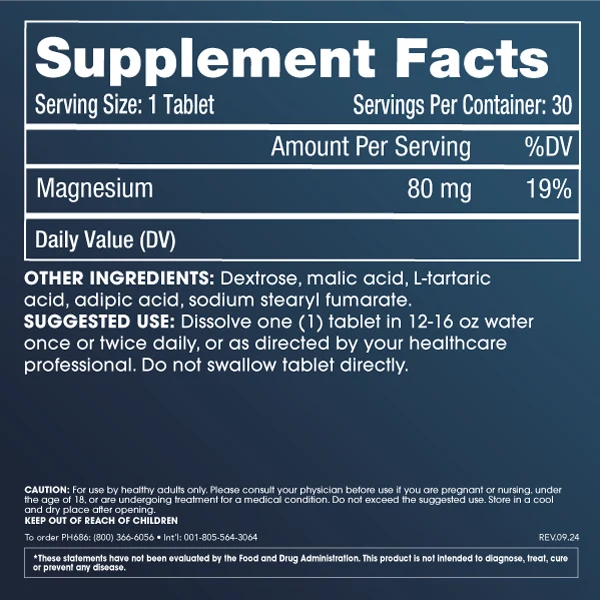 ProHealth Molecular Hydrogen Longevity Water Tablets - 80 mg, 30 tablets