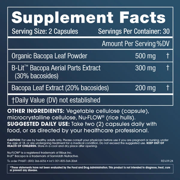 ProHealth Full Spectrum Bacopa - 1000mg, 60 capsules