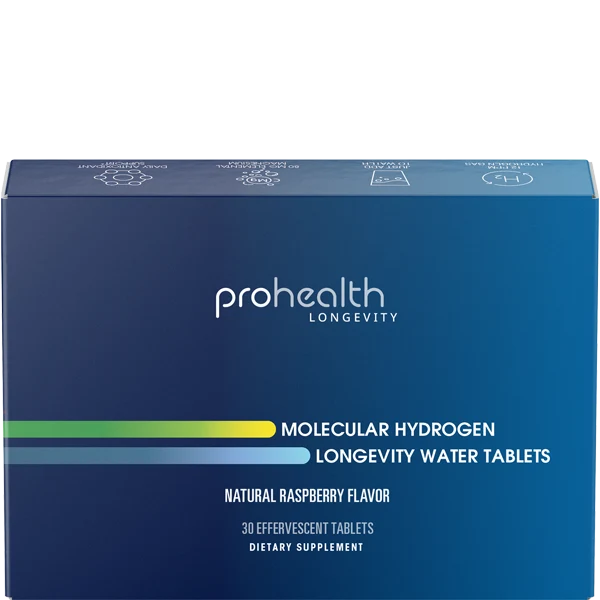 ProHealth Molecular Hydrogen Longevity Water Tablets - Raspberry - 80 mg, 30 tablets