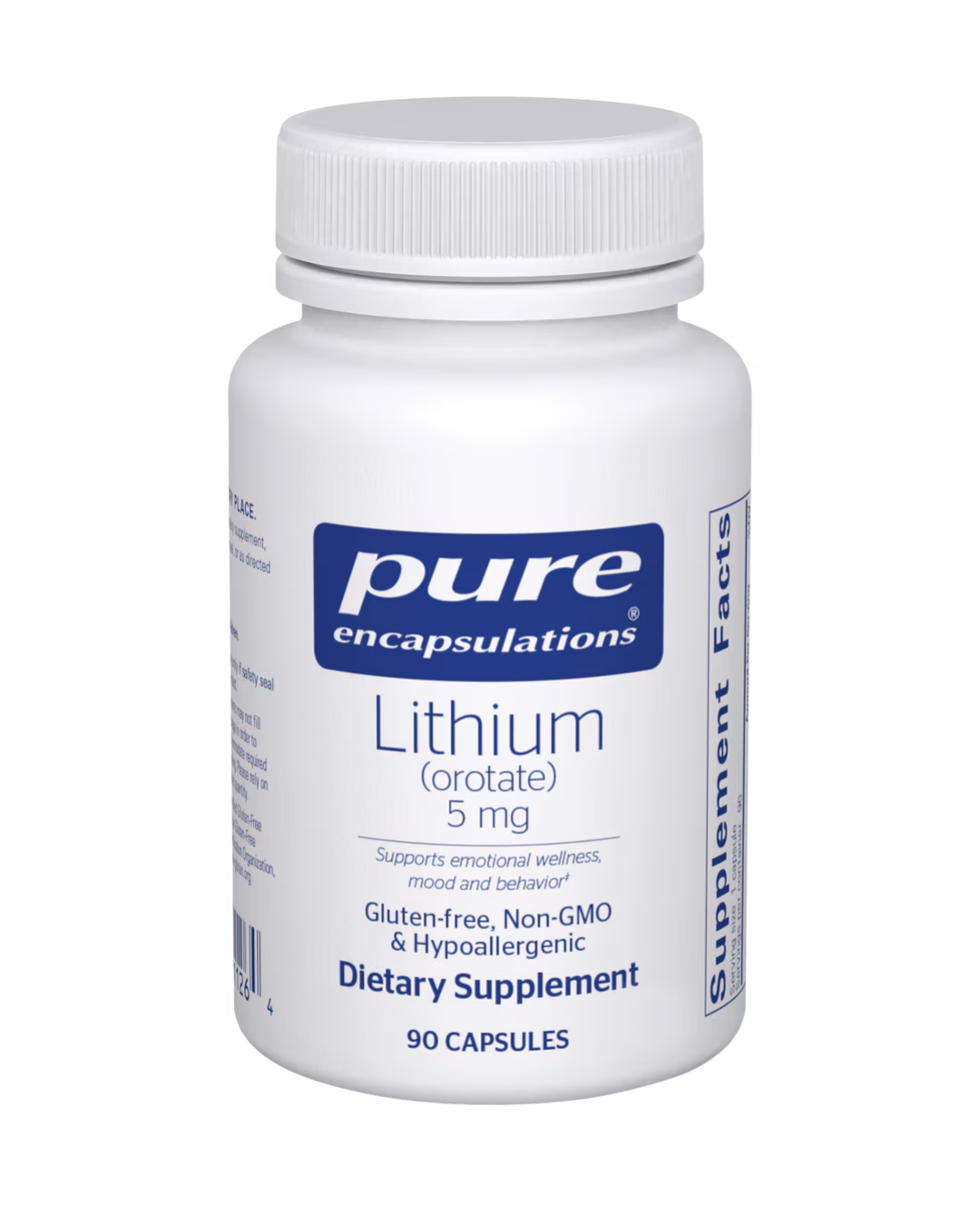 Pure Encapsulations Lithium (orotate) 5 mg