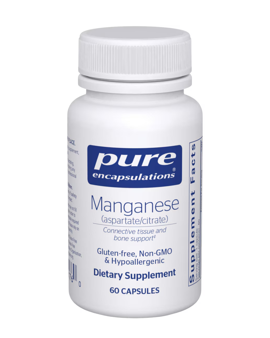 Pure Encapsulations Manganese (aspartate/citrate) 60's