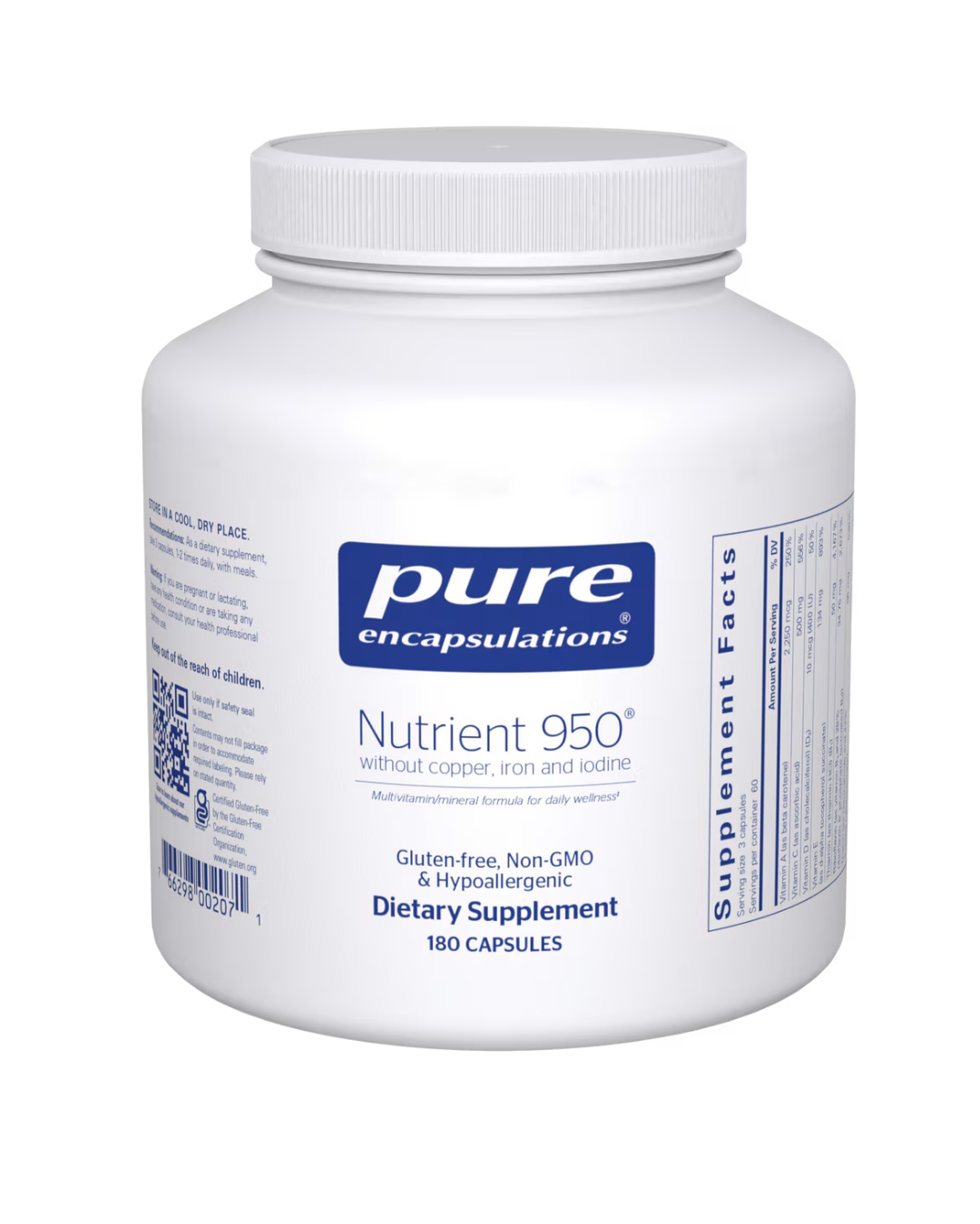 Pure Encapsulations Nutrient 950® without Copper & Iron