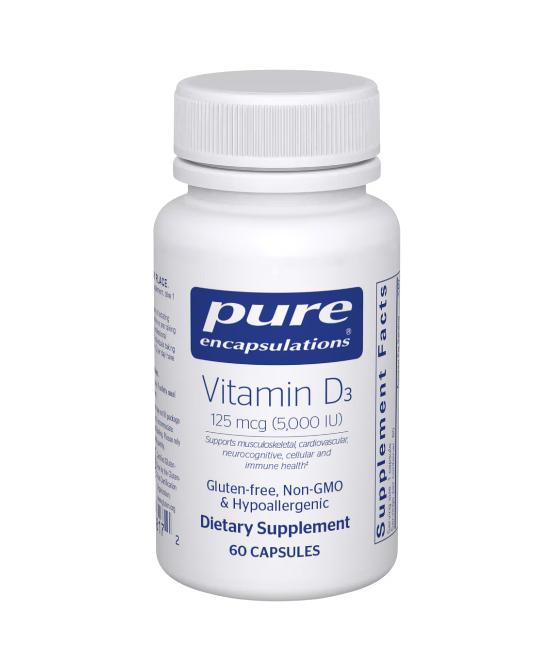 Pure Encapsulations Vitamin D3 125 mcg (5,000 IU)
