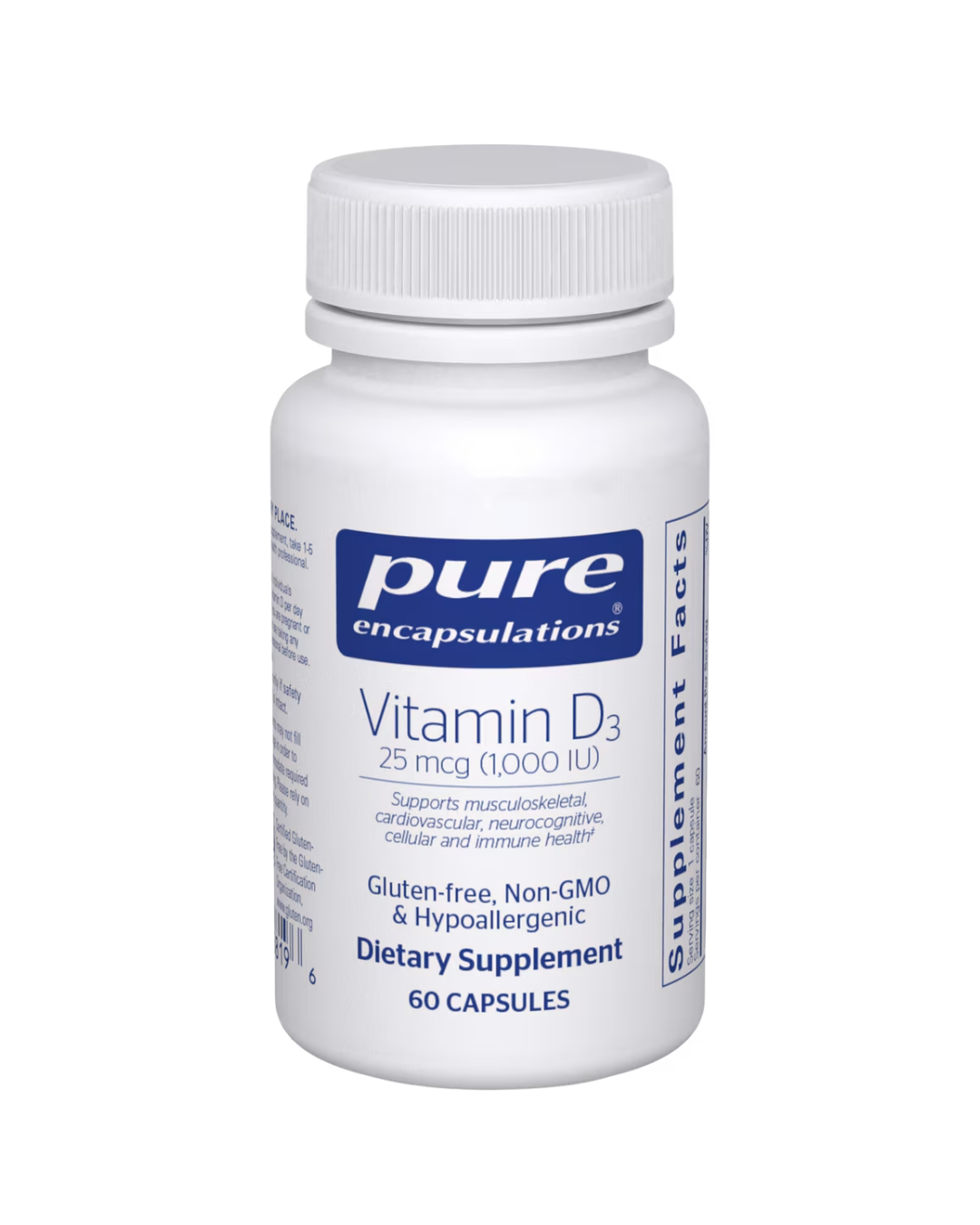 Pure Encapsulations Vitamin D3 25 mcg (1,000 IU)
