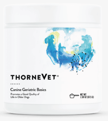 Thorne Canine Geriatric Basics Powder supplement for aging pet nutrition