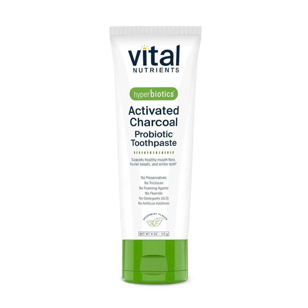 Vital Nutrients Hyperbiotics Activated Charcoal Probiotic Toothpaste