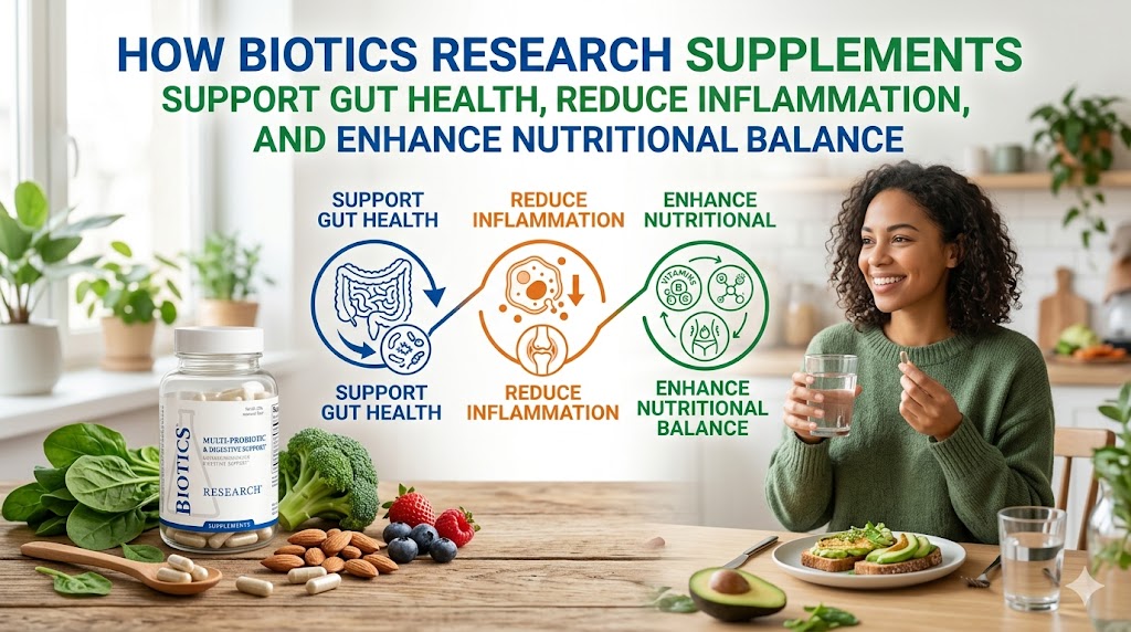How Biotics Research Supplements Support Gut Health, Reduce Inflammation, and Enhance Nutritional Balance
