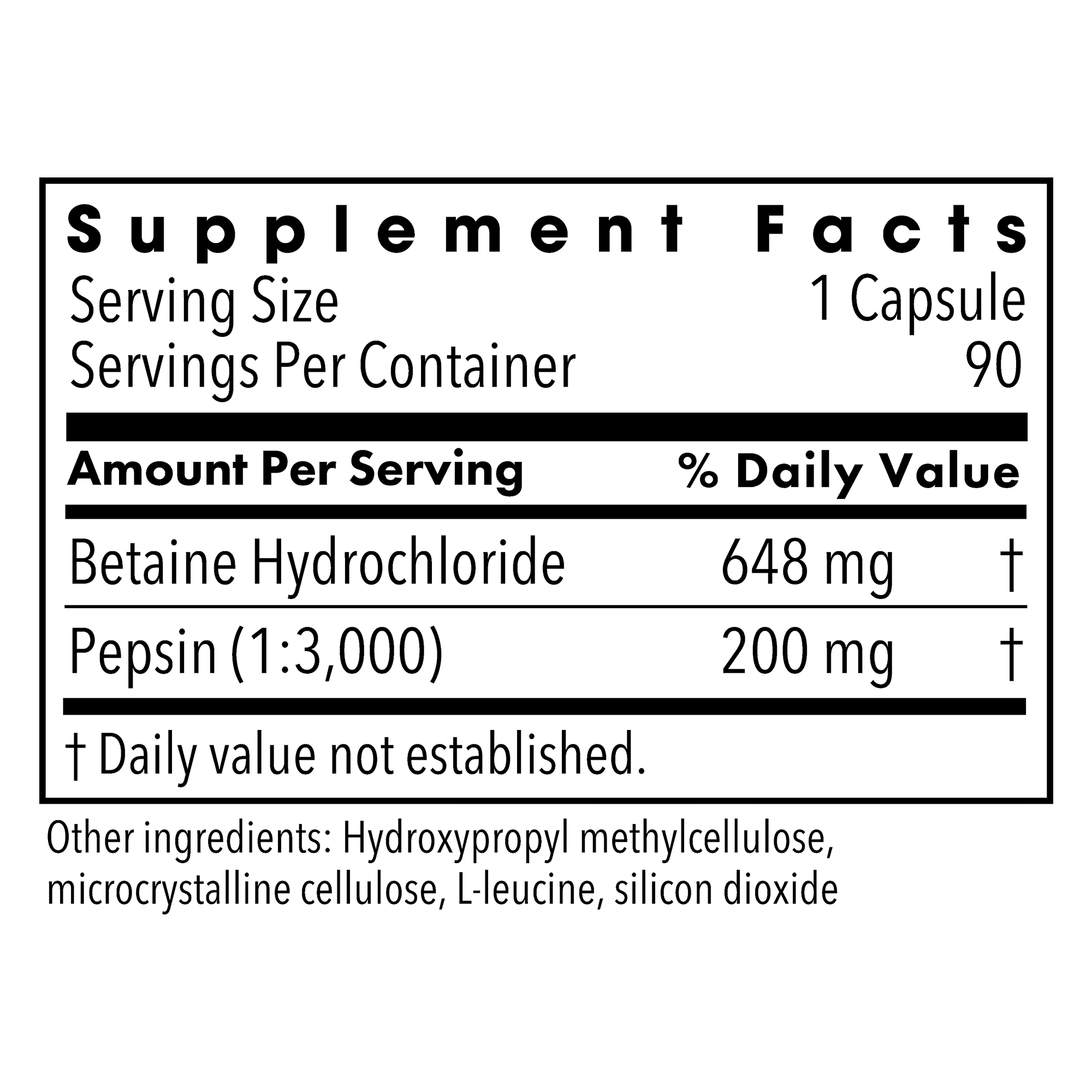 Metabolic Maintenance® - Betaine Hydrochloride with Pepsin