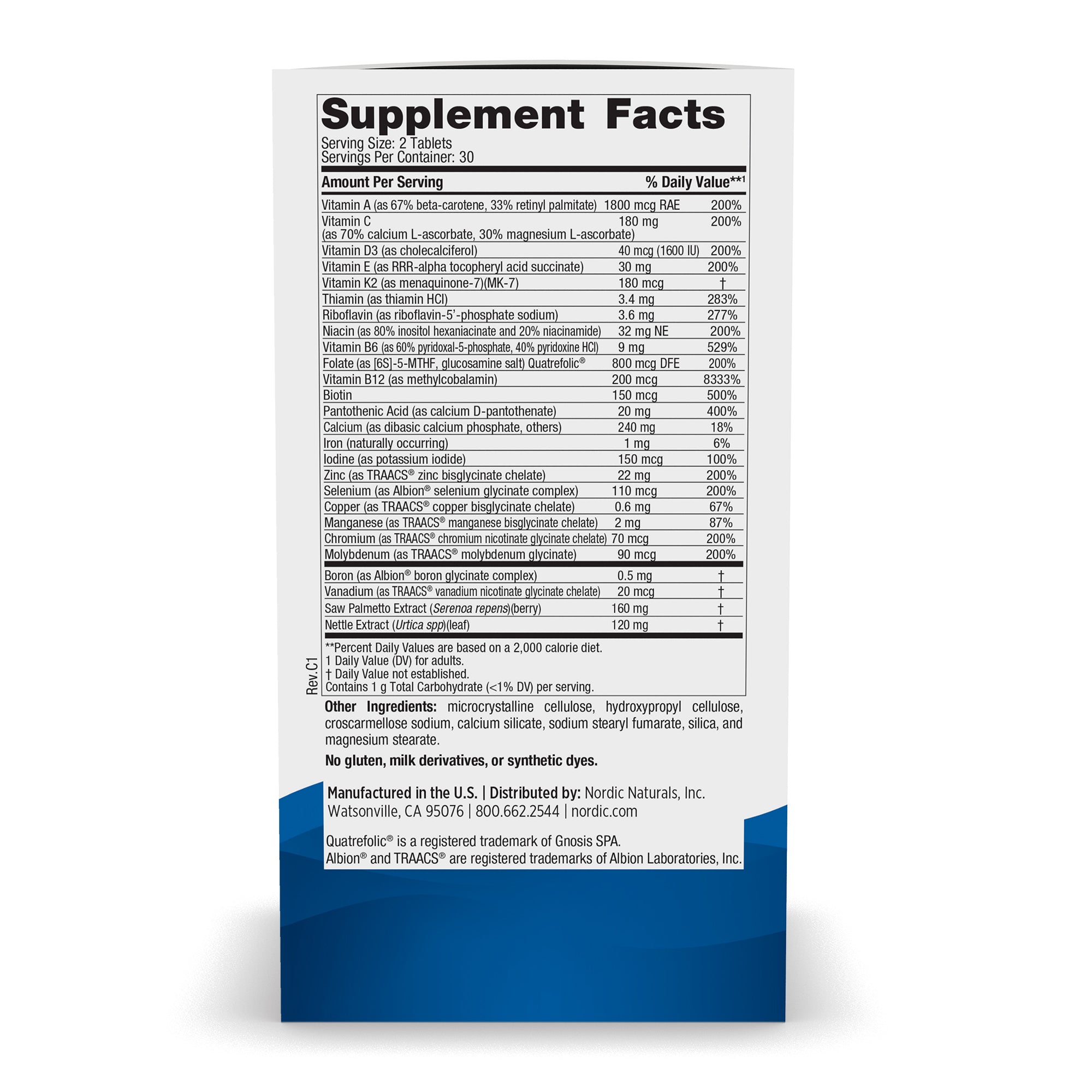 NORDIC NATURALS Mens Multivitamin Extra Strength