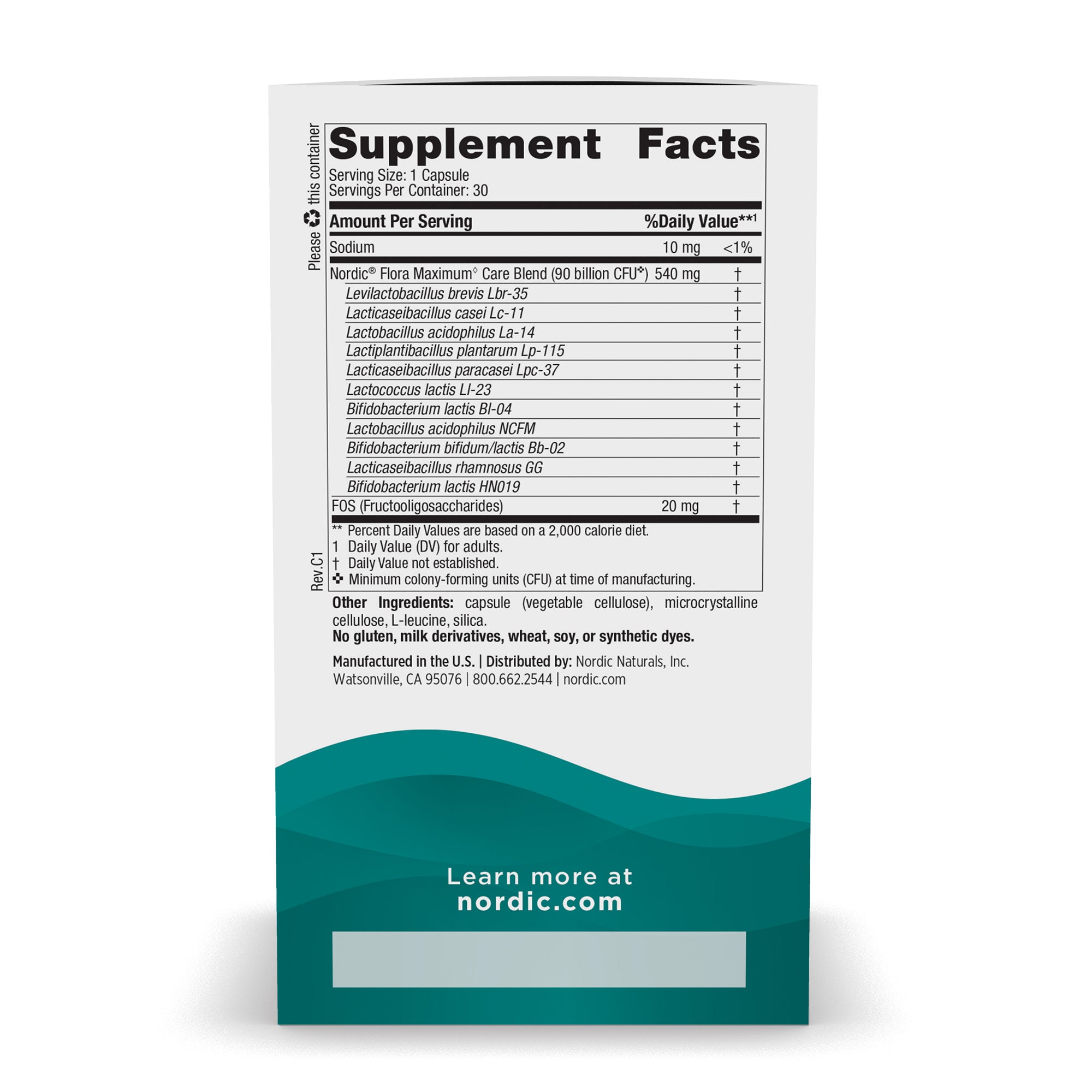 NORDIC NATURALS Flora Probiotic Maximum Care