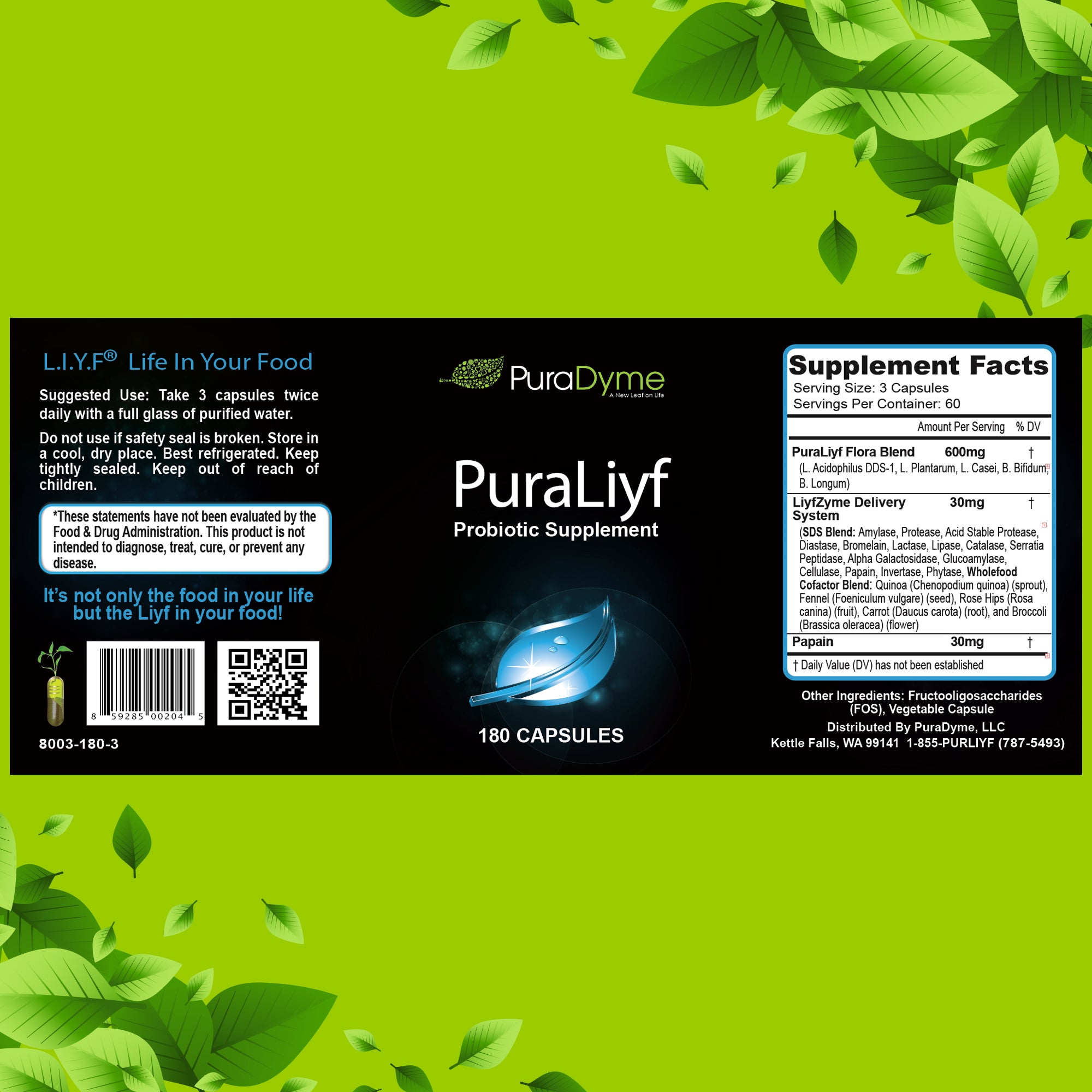 PURADYME  PuraLiyf - Probiotic Capsules