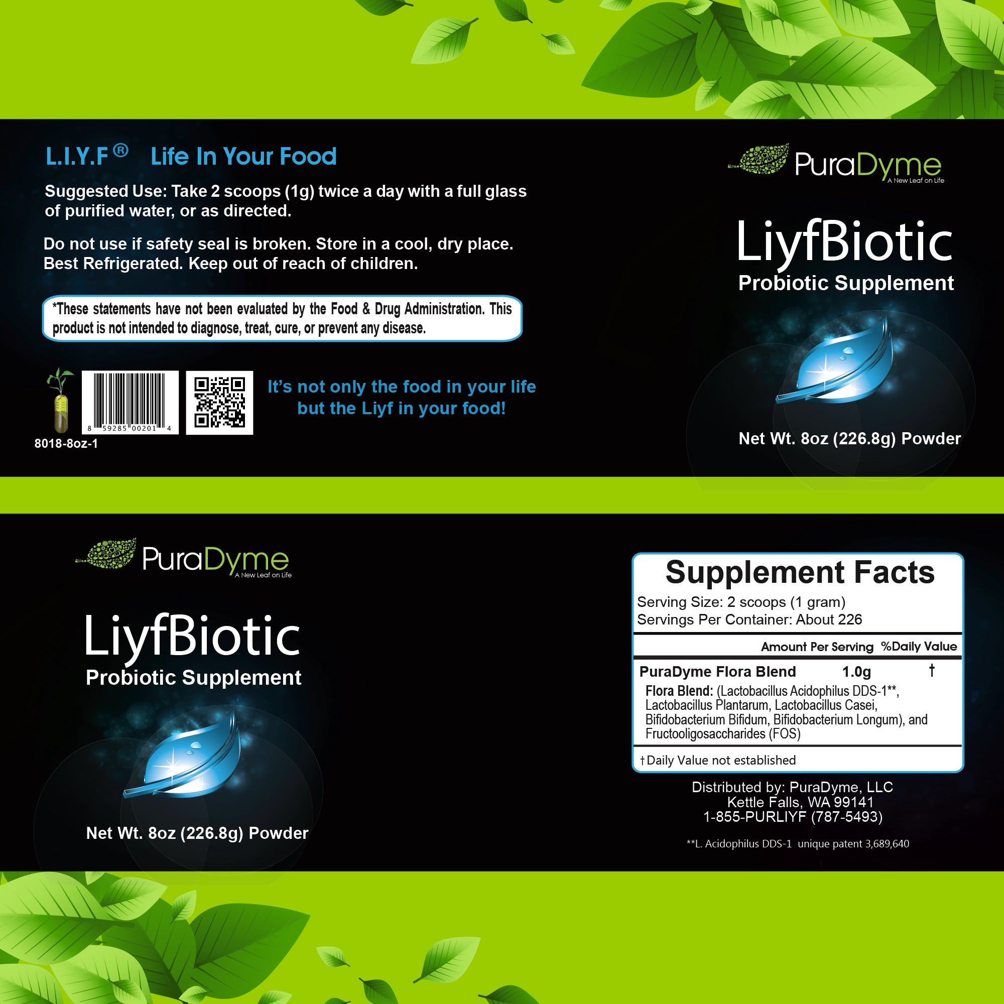 PURADYME  LiyfBiotic - Probiotic Powder