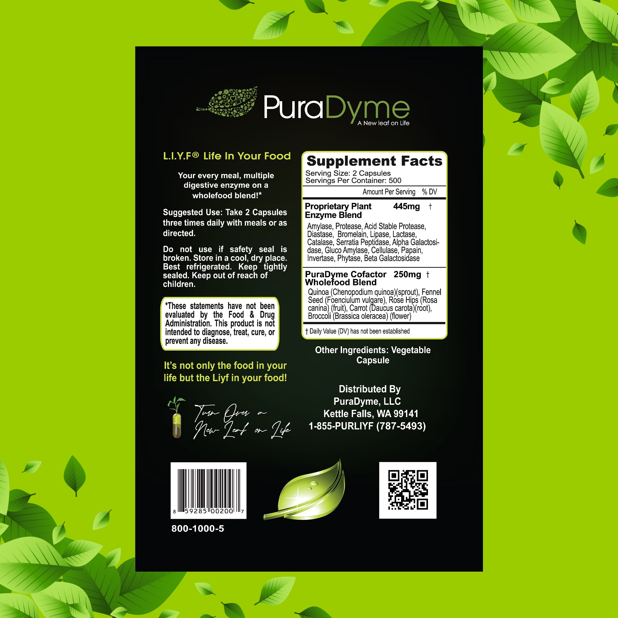 PURADYME LiyfZyme Super Digestive Enzymes