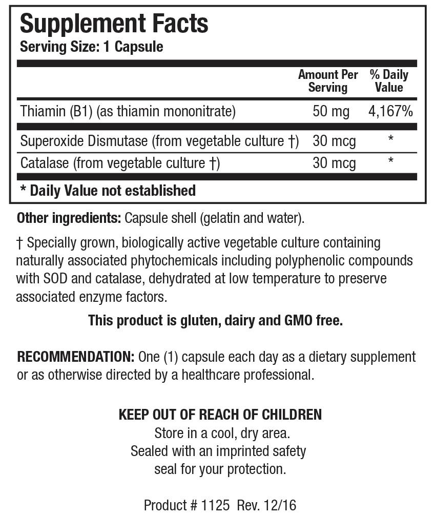 BIOTICS RESEARCH Thiamin-50™