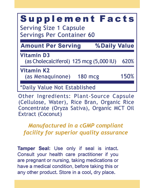 Premier Research Labs - Vegan D3 + K2, Premier (60 Caps)