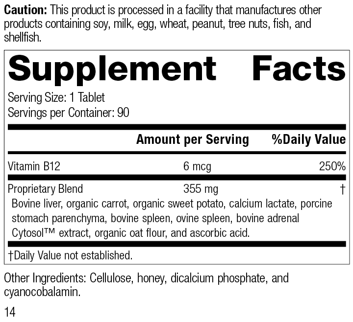 Standard Process - Cataplex B12