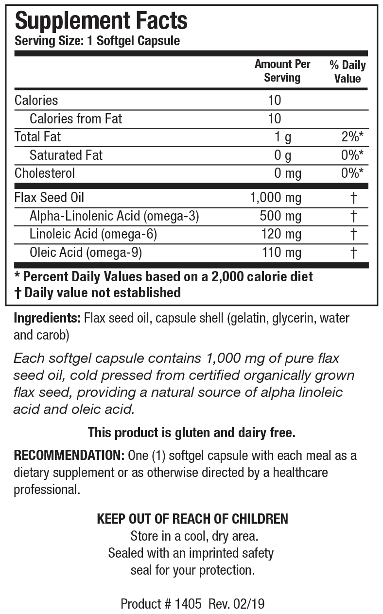 BIOTICS RESEARCH Flax Seed Oil
