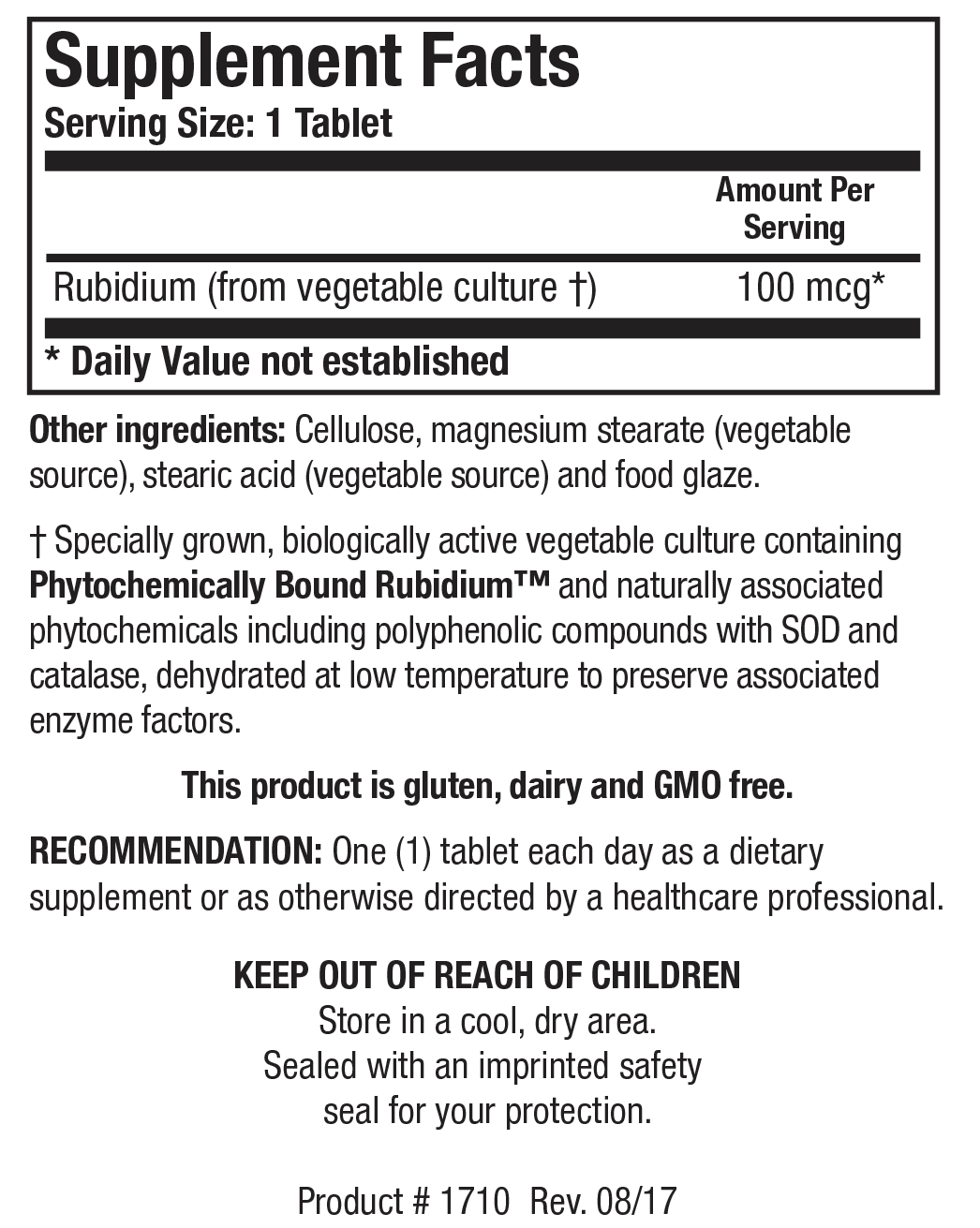 BIOTICS RESEARCH Rb-Zyme™ (Rubidium)