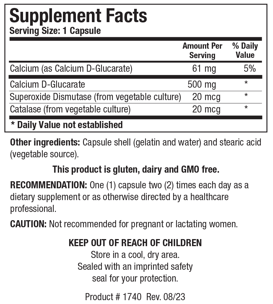 BIOTICS RESEARCH Ca D-Glucarate