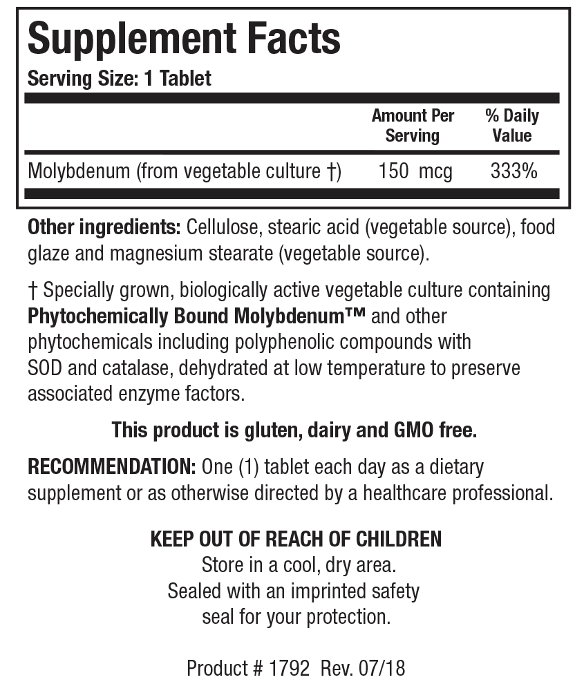 BIOTICS RESEARCH Mo-Zyme Forte™ (Molybdenum)