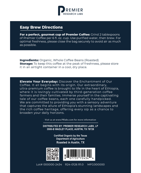Premier Research Labs - Organic Coffee Sidama, Premier